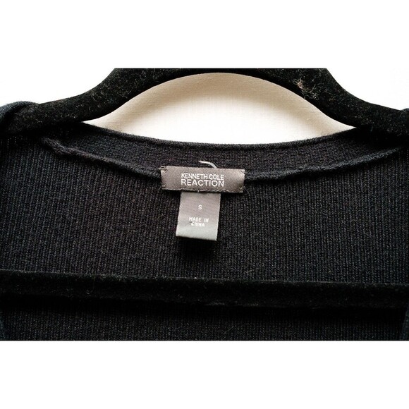 Kenneth Cole S Black knit sweater dress button up midi - Picture 2 of 7